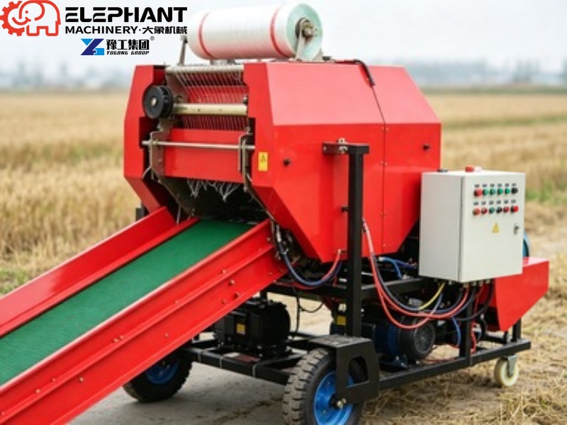 Мини-пресс-подборщик для сена, – обзор и цена Silage Baler Machine